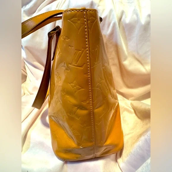Louis Vuitton Authentic Vernis Houston Tote 1999Limited Edition Yellow &Pink COA - Picture 5 of 15